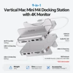 PULWTOP BS212D Mac Mini M4 Vertical Dock with Built-in SSD Enclosure - Image 2