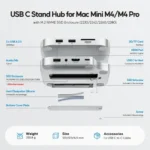 PULWTOP BD240A Mac Mini M4 Docking Station with NVMe Enclosure - Image 2