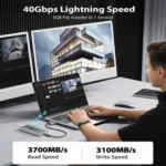 ORICO AAGM2 Thunderbolt 4 NVMe SSD Enclosure – Transparent 40Gbps External SSD Case - Image 3