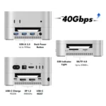 Acasis M001Pro Mac mini M4 Dock – 40Gbps Thunderbolt Hub with Dual M.2 NVMe Bay - Image 3