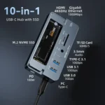 ACASIS CM073 10-in-1 Docking Station with M.2 NVMe SSD Enclosure - Image 3