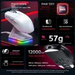 Lingbao M6 Tri-Mode Gaming Mouse with Charging Dock - Image 2