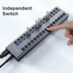 ACASIS HS716 USB 3.1 16-Port Hub with Power Adapter - Image 3