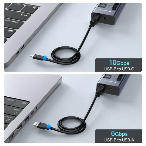 ACASIS HS716 USB 3.1 16-Port Hub with Power Adapter - Image 2